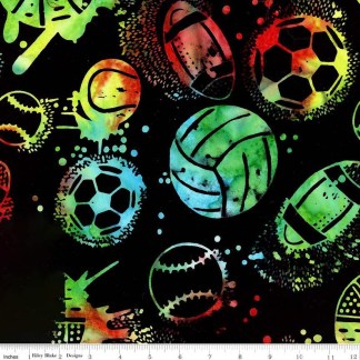 Expressions Batiks Let's Play Ball! Tie Dye Cotton Fabric
