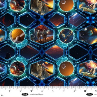 Space Cadet Interstellar Viewport Cotton Fabric