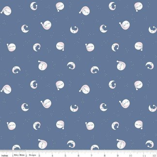 Twinkle Little Star Goodnight Moon Denim Cotton Fabric