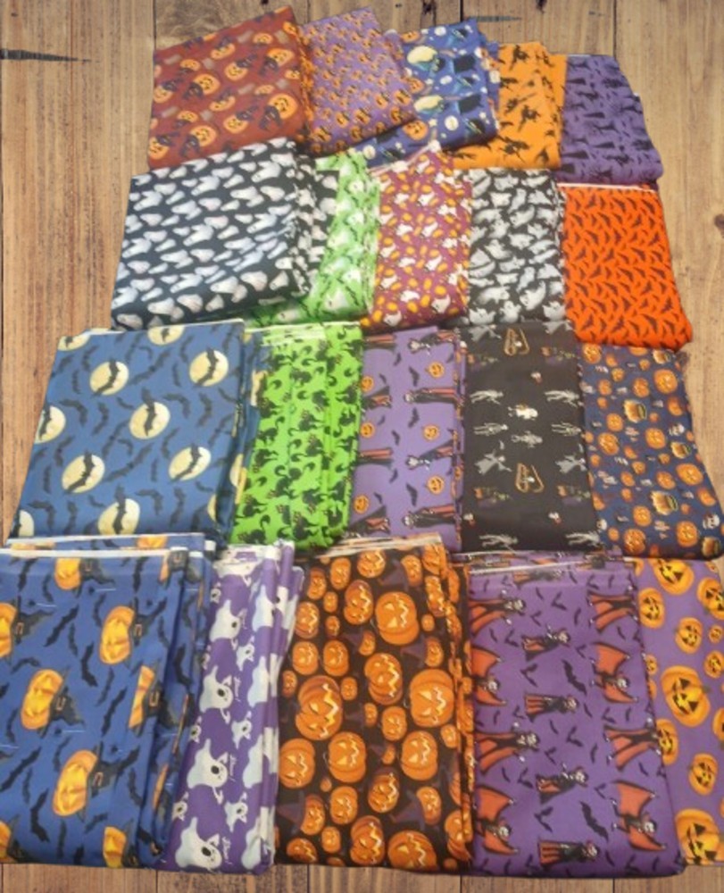10 Half Yards -Assorted Halloween #2 Fat Half Yard Bundle