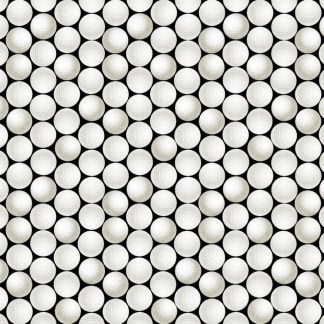 Golf Golf Balls Black Cotton Fabric