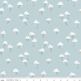 Twinkle Little Star Dream Skies Mist Cotton Fabric