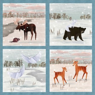 Chill Factor Wildlife 36" Panel Flannel Fabric