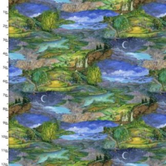 Love is All Around Picturesque Scenery Cotton Fabric by the Bolt - 12 Yards