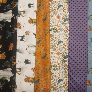 Assorted Trick or Treat Flat Fold Assortment 4 Yard Bundle Cotton Fabric