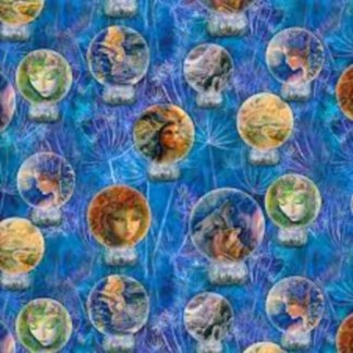 Power of the Elements Snow Globes Cotton Fabric by the Bolt - 12 Yards
