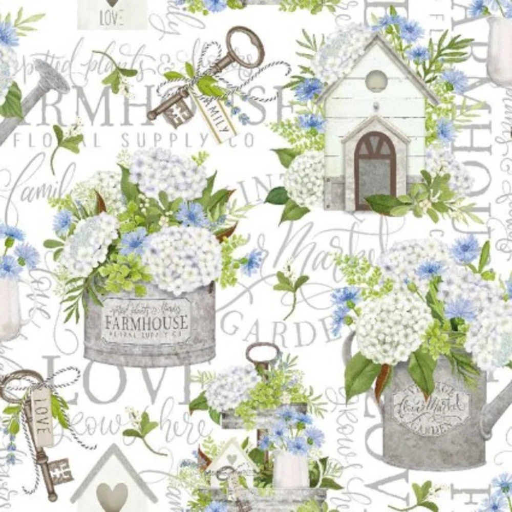 Love Grows Here Farmhouse Cotton Fabric