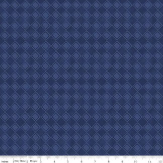 Come Let Us Adore Him Tonal Navy Cotton Fabric
