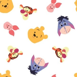 Pooh Sweet Head Toss Cotton Fabric