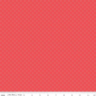 Red Dot Flannel Fabric
