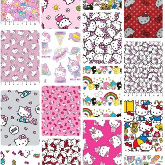 Assorted Hello Kitty Fabric - 1 lb Scrap Bundle