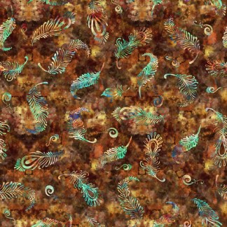 Resplendent Feathers Cotton Fabric