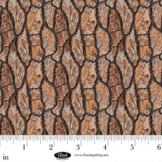 Wilderness Song Bark Brown Cotton Fabric