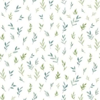 Intriguing Mushrooms Tiny Leaves Cotton Fabric