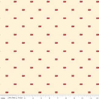Thomas & Friends™ 80th Anniversary Train Dots Cream Cotton Fabric