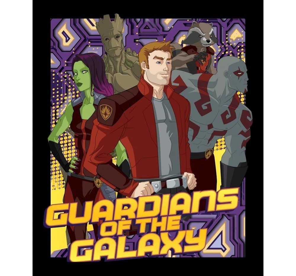 Guardians of the Galaxy Gang is All Here Cotton Panel Fabric
