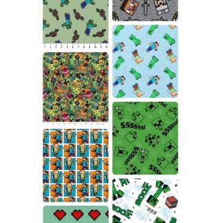 4 Fat Quarters - Assorted Minecraft Fat Quarter Bundle