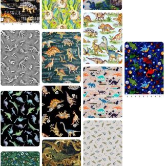 Assorted Dinosaurs Fabric - 1 lb Scrap Bundle