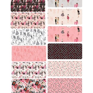 15 Fat Quarters - Assorted Barbie Vintage Fat Quarter Bundle