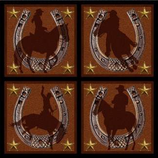 Spurs & Spirit Cotton Pillow Panel 44" x 36" Fabric