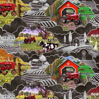 Farmall Farm to Table Scenic Cotton Fabric