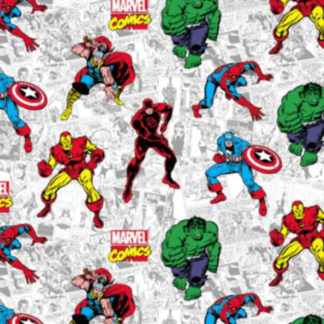 Marvel Action Comic Cotton Fabric