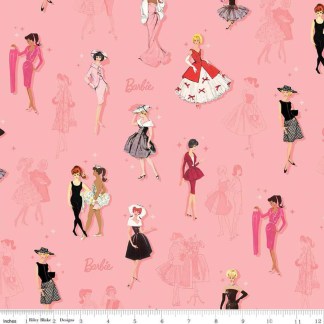 Barbie Vintage Main Pink Cotton Fabric