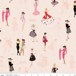 Barbie Vintage Main Blush Cotton Fabric