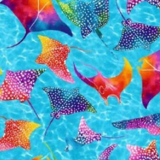 Sting Rays Cotton Fabric