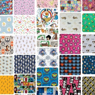 6 Fat Quarters - Assorted Character Flannel Fat Quarter Bundle