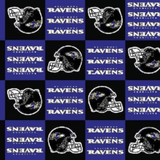 Ravens Checker Fleece Fabric
