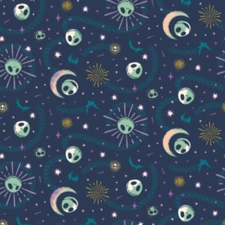 Nightmare Before Christmas Packed Celestial Jack Cotton Fabric