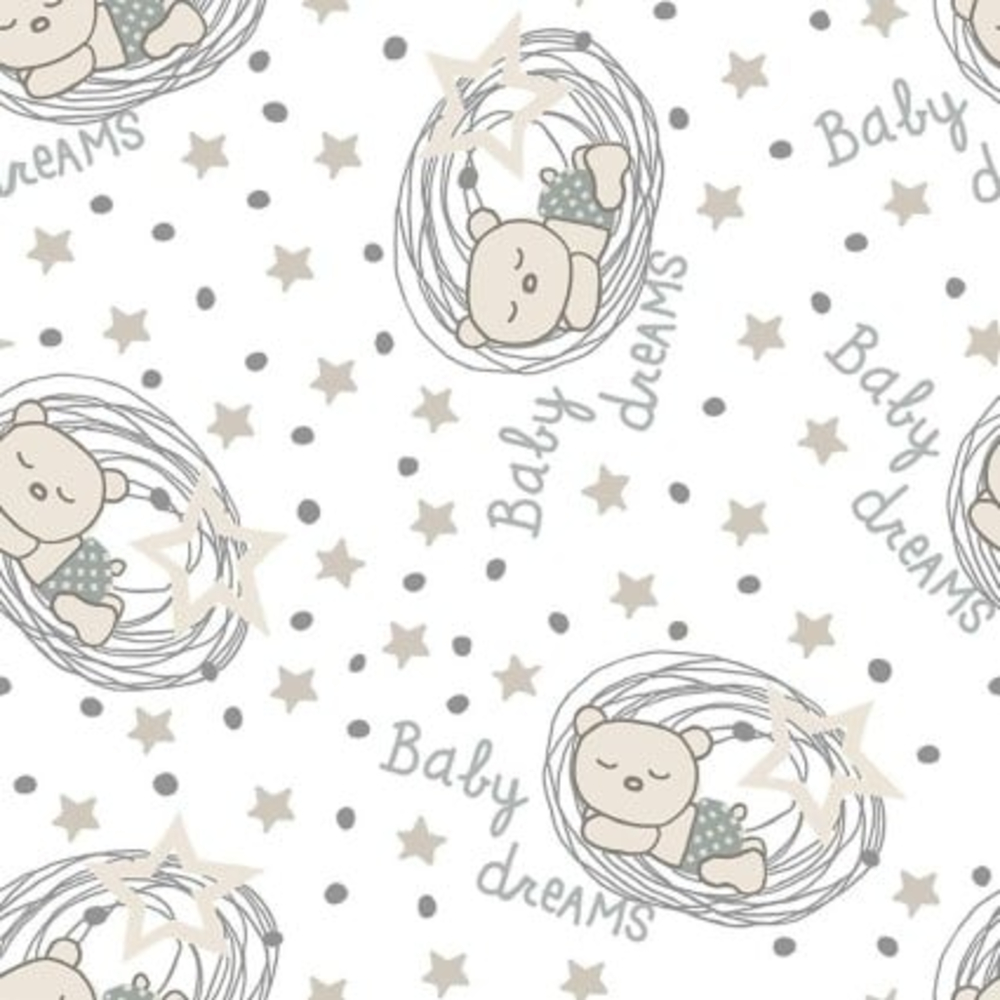Itty Bitty Jack Baby Dreams Bear Flannel Fabric (1 yard)