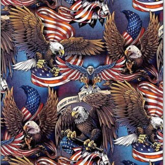 Eagles & Flags Cotton Fabric