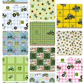4 Fat Quarters - Assorted John Deere Nursery Fat Quarter Bundle