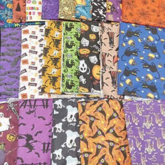 Assorted Halloween Fabric - 1 lb Scrap Bundle