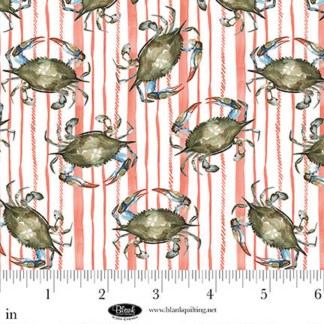 Seaside Boil Crabs Cotton Fabric