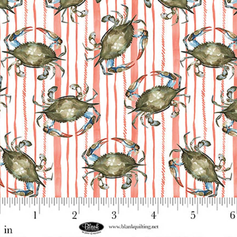 Seaside Boil Crabs Cotton Fabric