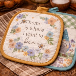 Home Is Where I Want To BEE Pot Holder Bundle - Set of 2 Pot Holders