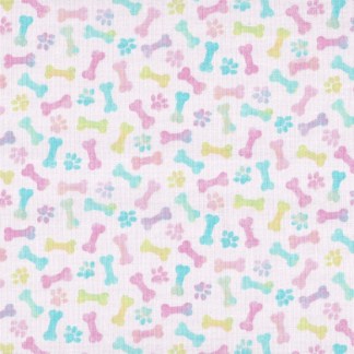 Easter Paws & Bones Cotton Fabric - 3 7/8th Yards