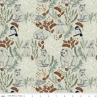 Let's Wander Main Mist Cotton Fabric