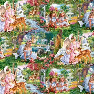 Angels Scenic Cotton Fabric