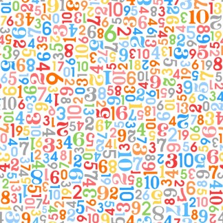 Playtime Numbers Flannel Fabric