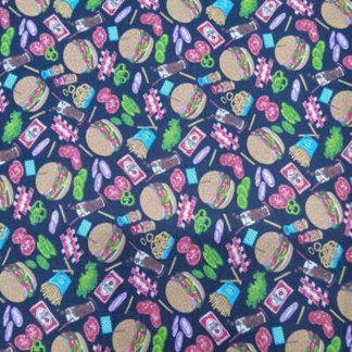 Diner Food Cotton Fabric
