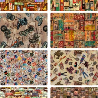 Assorted Historic Highway Flat Fold Assortment 20 Yard Bundle Cotton Fabric