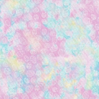 Pastel Eggs Tiedye Blender Cotton Fabric - 3 7/8th Yards