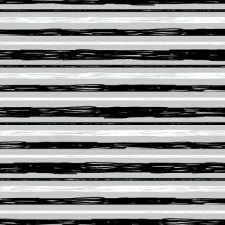 Black Gray Stripes Flannel Fabric