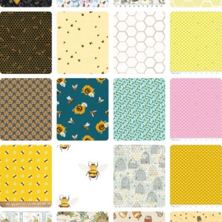 10 Fat Quarters – Assorted Bees and Honey Fat Quarter Bundle