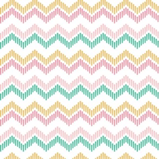 Chevron Chic White Flannel Fabric