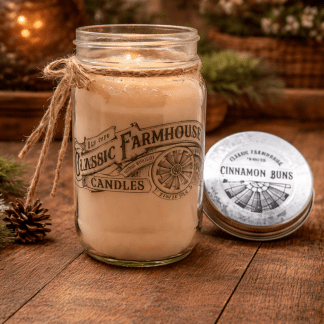 Cinnamon Buns 14 oz Mason Jar Candle
